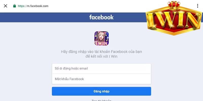 Truy cập cổng game bằng Facebook